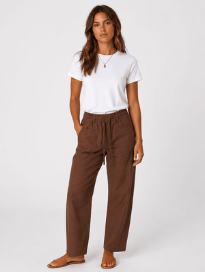 Stretch Barrel Jeans Elastic Waist