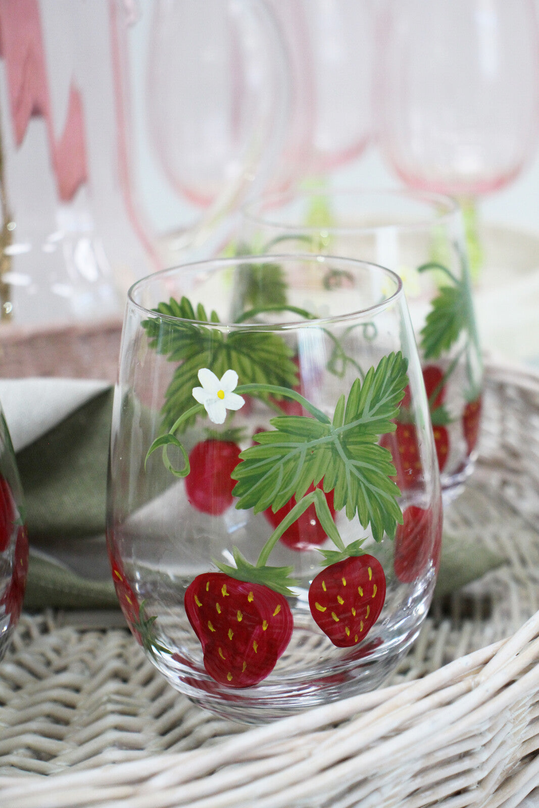 Water Glass Strawberry Field