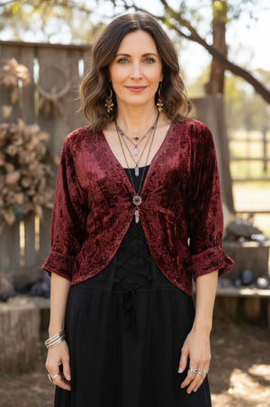 VELVET BATWING BOLERO