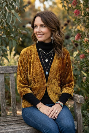 VELVET BATWING BOLERO