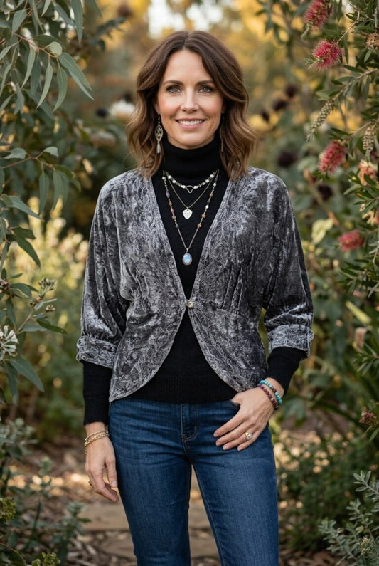 VELVET BATWING BOLERO