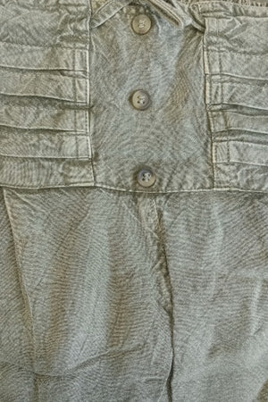 #Cropped Pleat Waist Band Pants