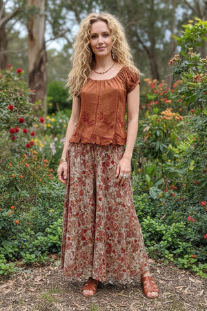 #Cottage Crepe Super Flared Pants