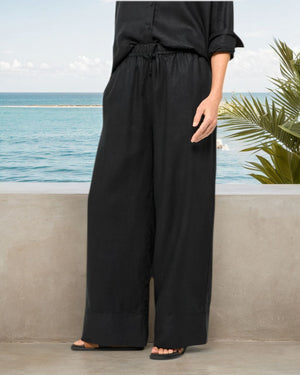 #Linen Blend Pants
