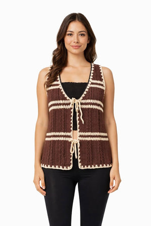 Crochet Tie Up Vest Top