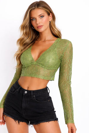 Net Long Sleeve Top