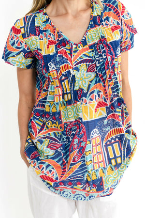Kayla Cotton Blouse - Tropical Village