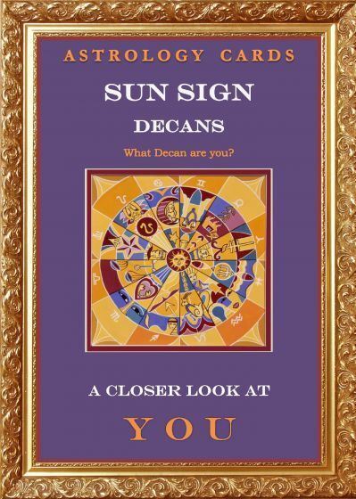 SUN SIGN DECANS ASTROLOGY CARD