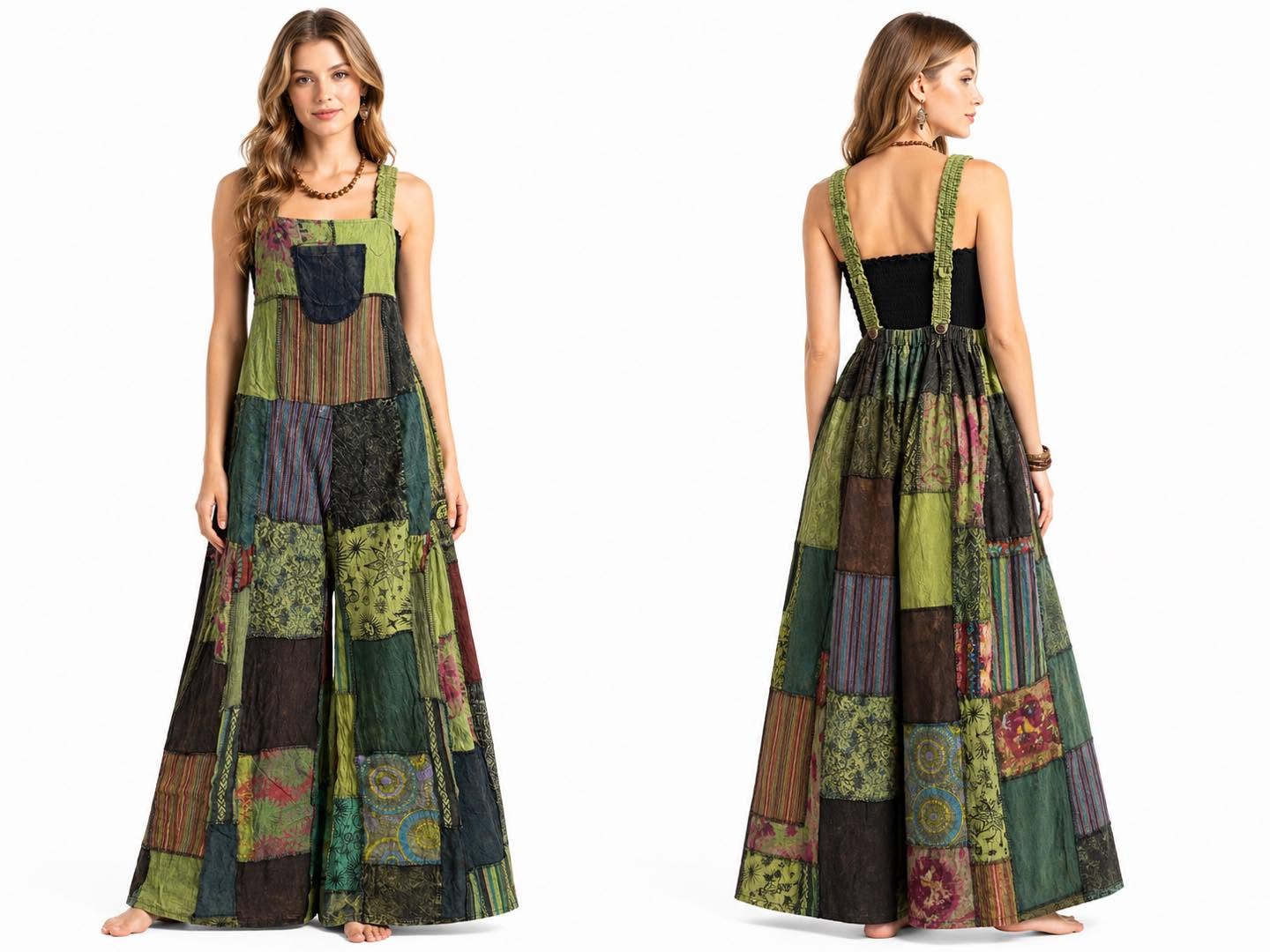 Patchwork Flared Jumpsuit