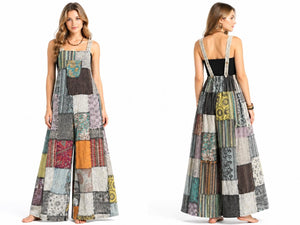 Patchwork Flared Jumpsuit