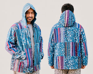 Gheri Cotton Mushroom Print Patch Unisex Jacket