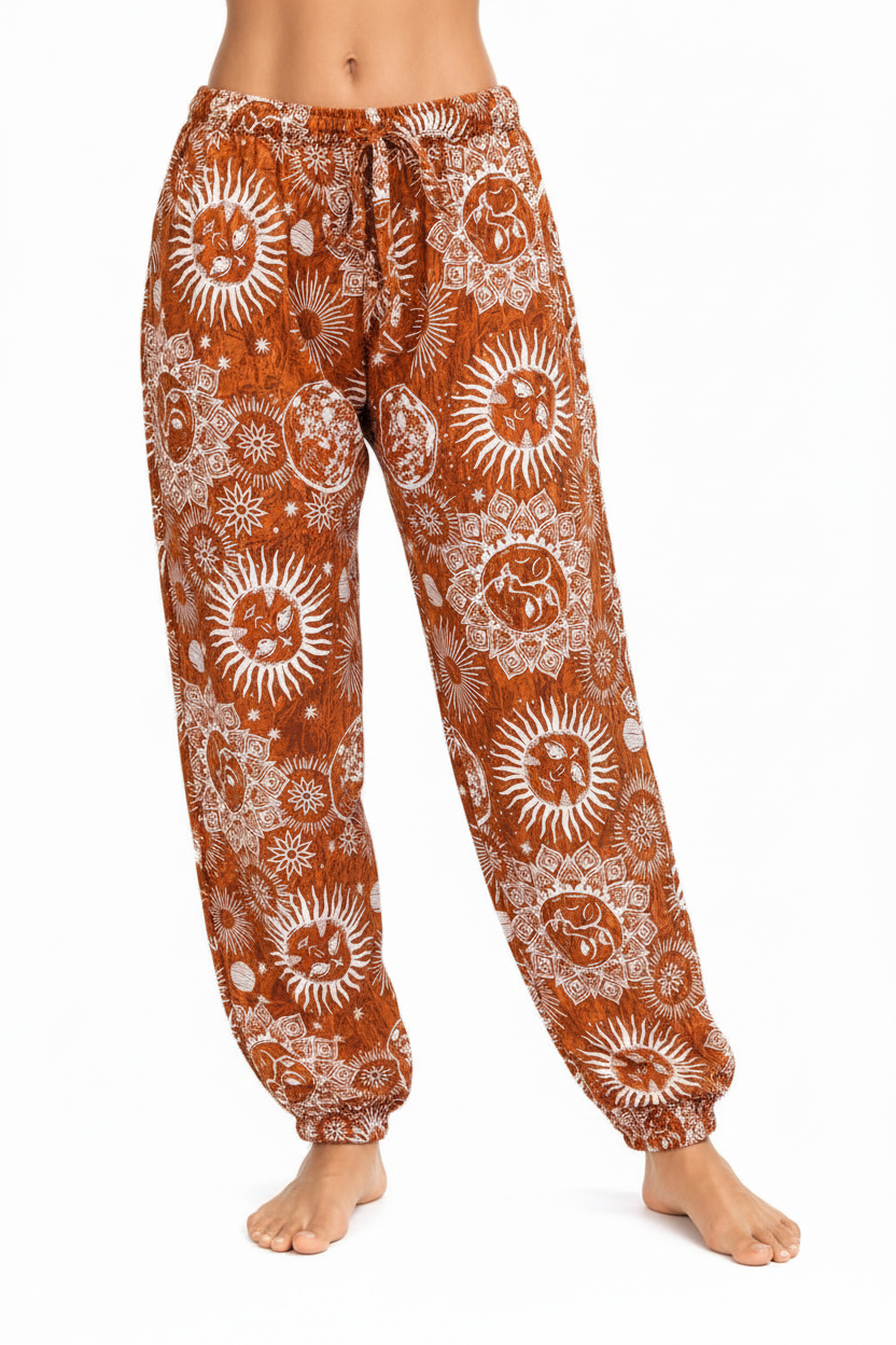 Sun Printed Harem Pants