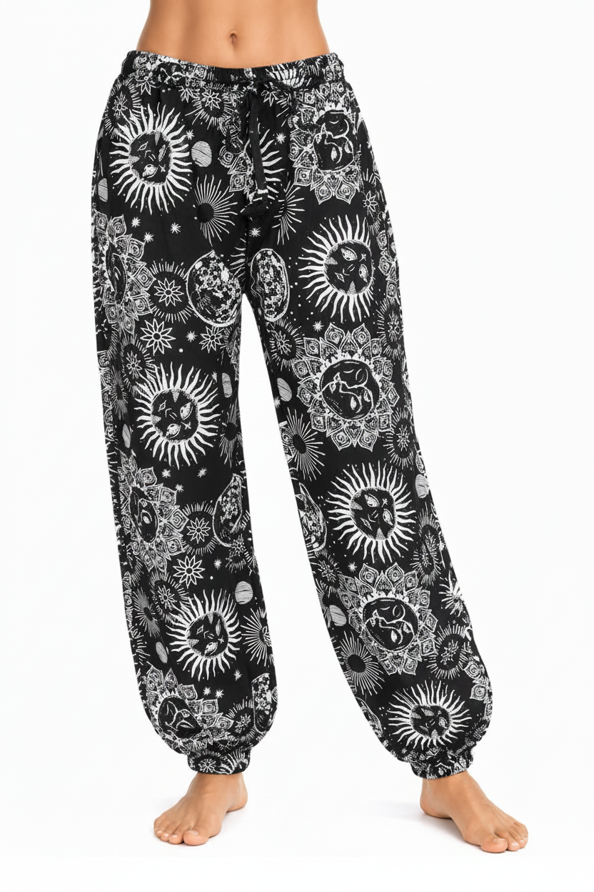Sun Printed Harem Pants