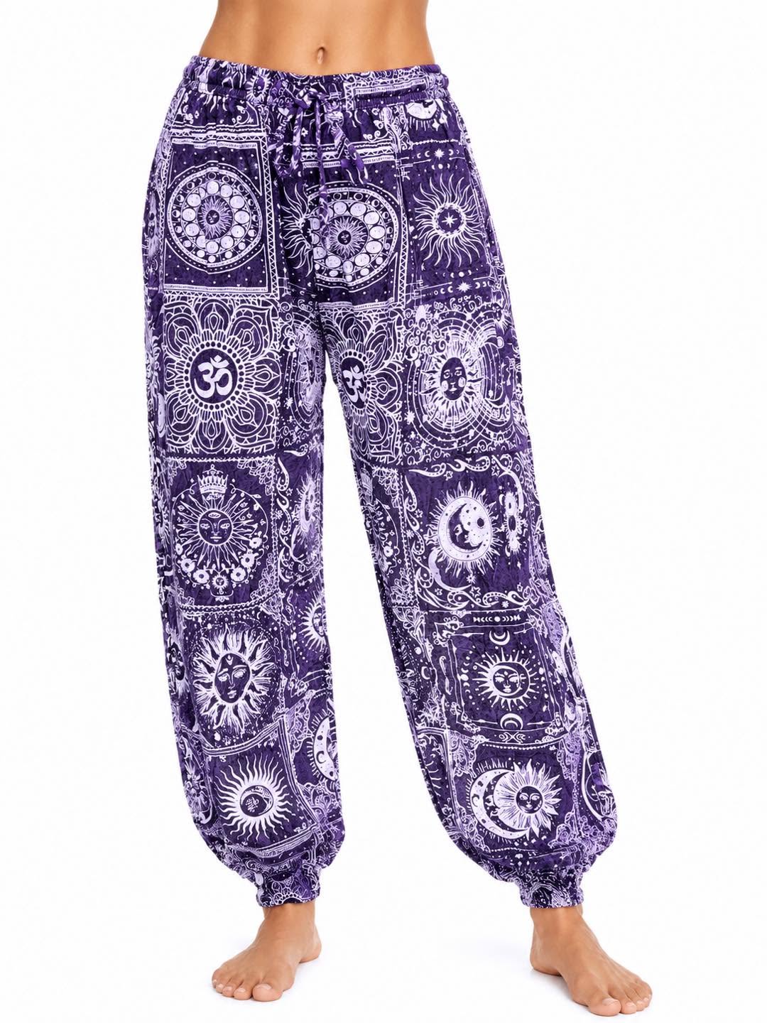 Sun & Moon Printed Harem Pants