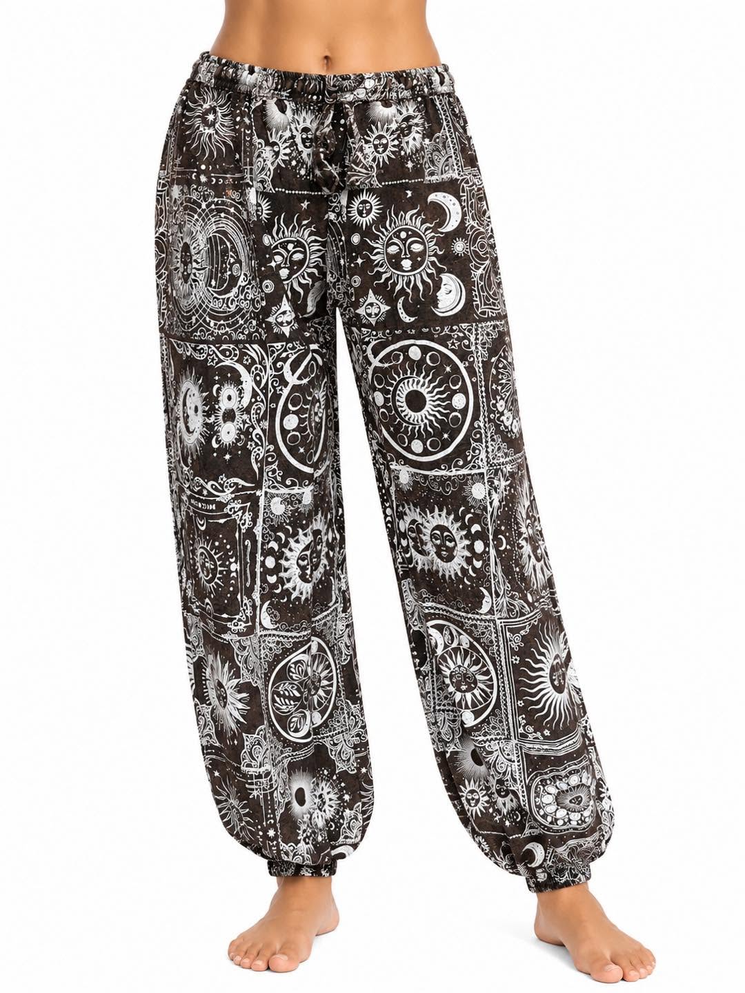 Sun & Moon Printed Harem Pants