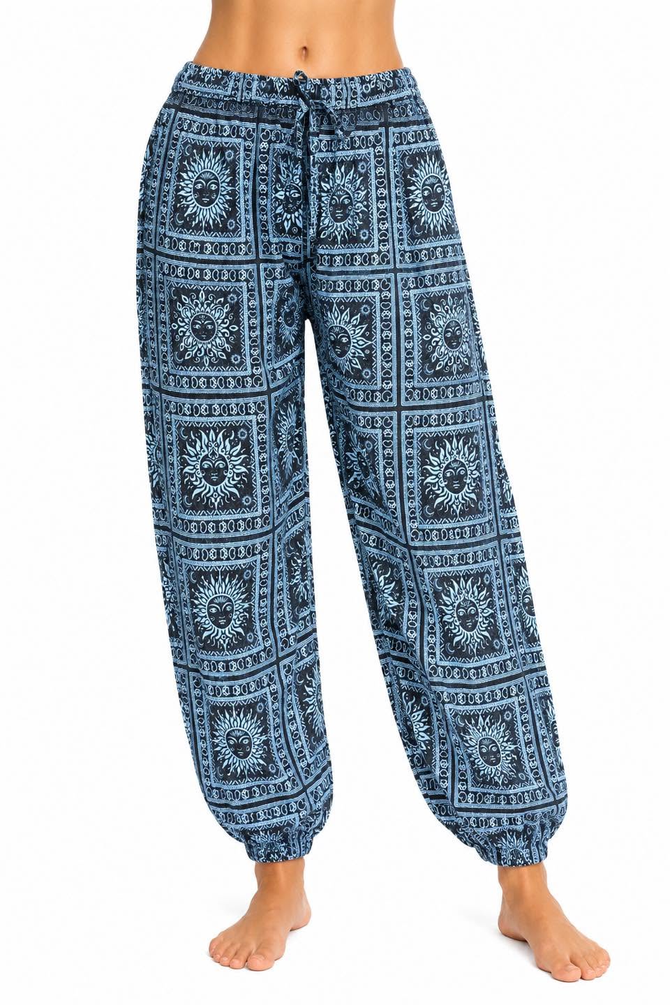 Sun Panel Cotton Harem Pants