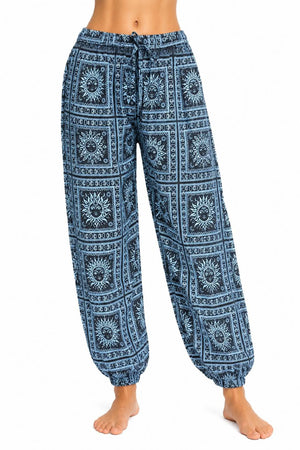 Sun Panel Cotton Harem Pants