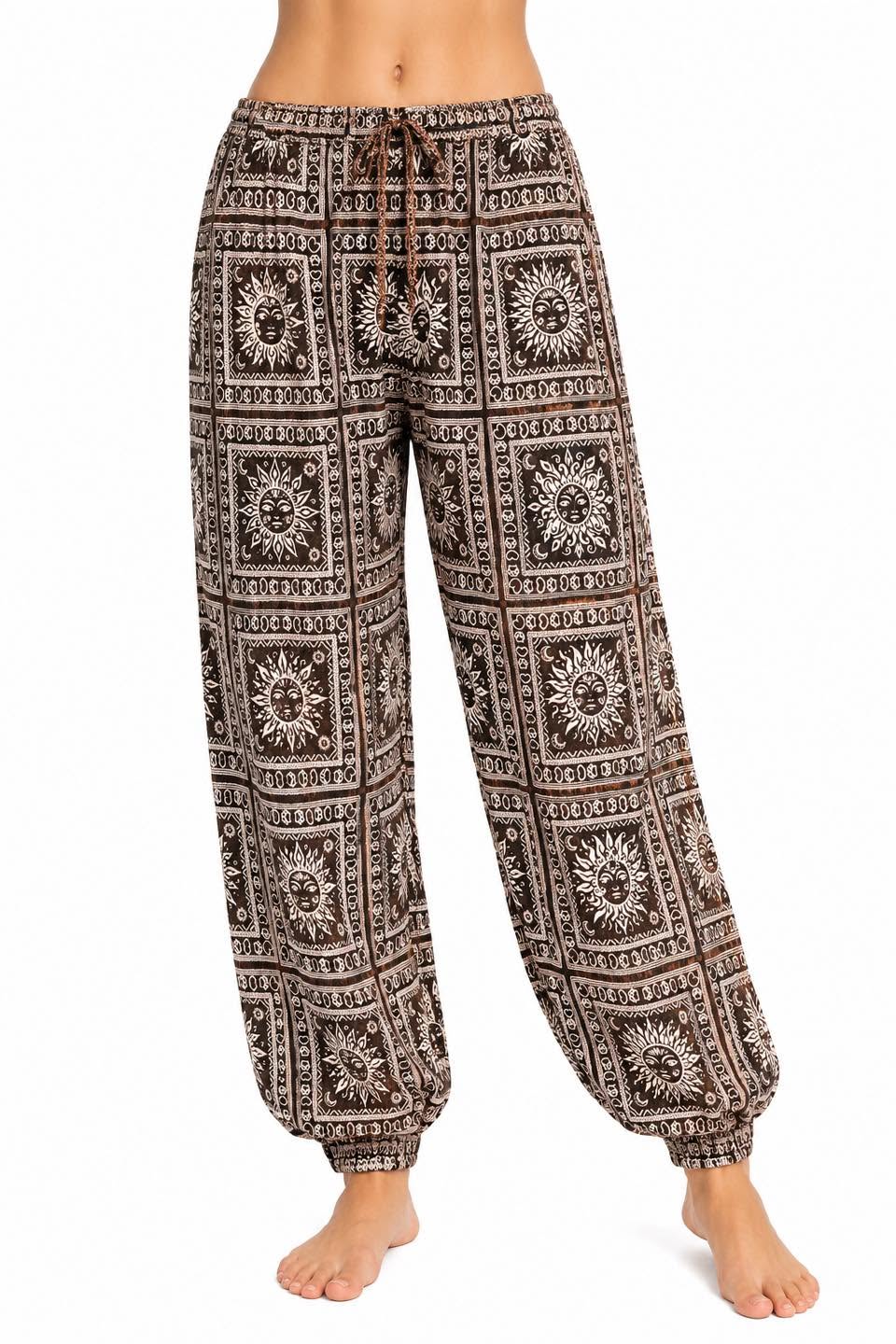 Sun Panel Cotton Harem Pants