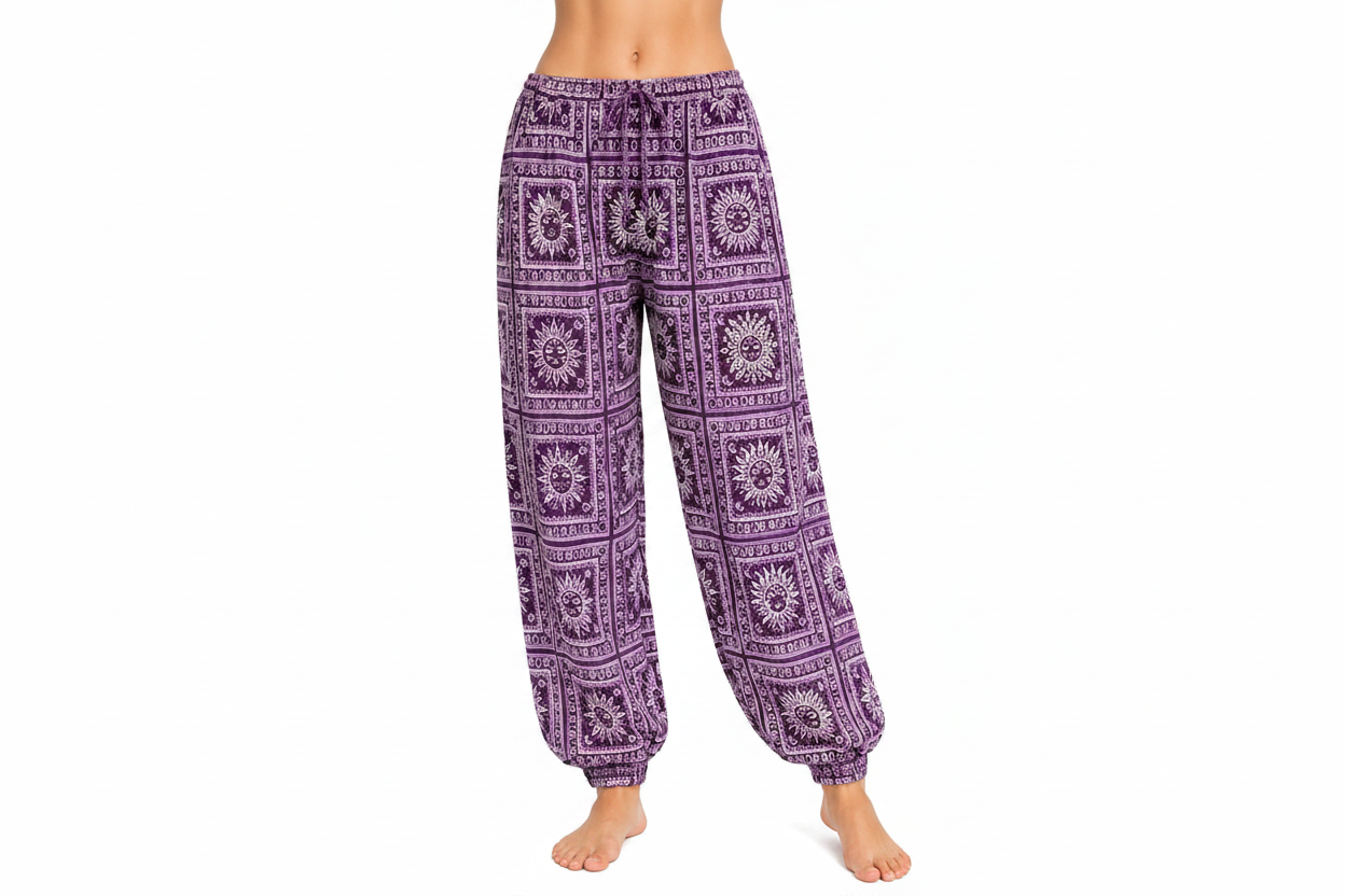 Sun Panel Cotton Harem Pants