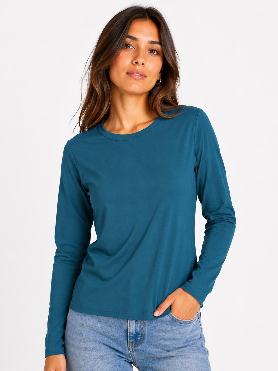 Plain Cotton Long Sleeve T-Shirt