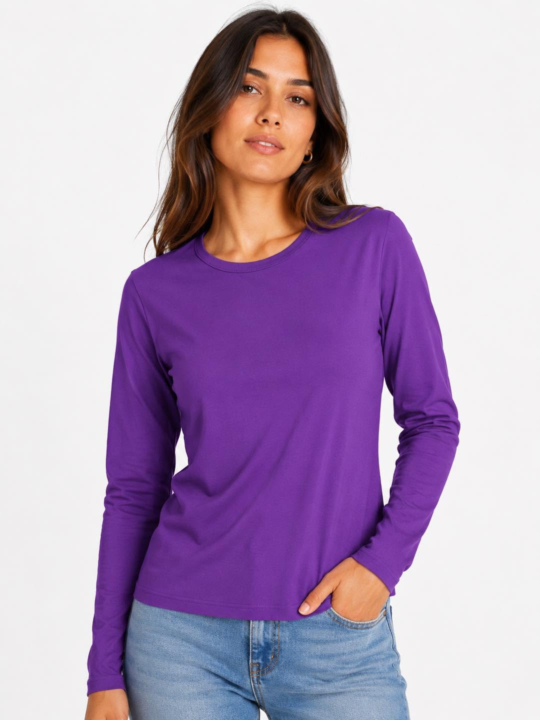 Plain Cotton Long Sleeve T-Shirt