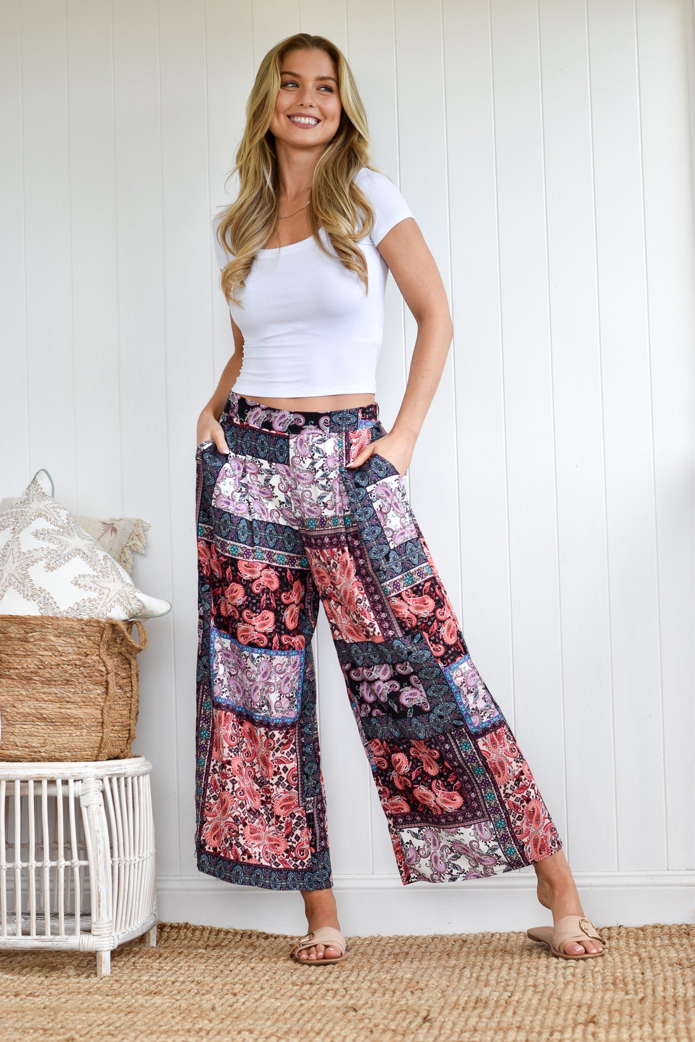 ZEN PLEAT FRONT FLARE PANTS
