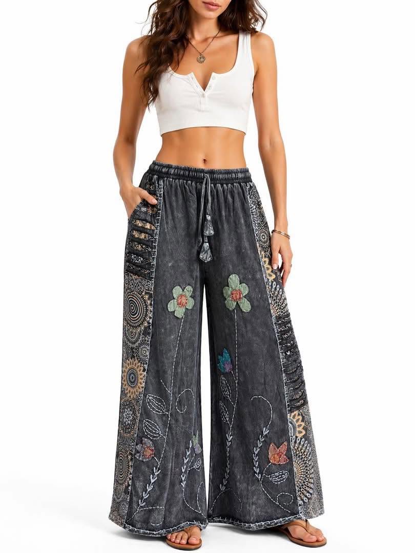 Razor Cut Fleece Lined Plazo Pant