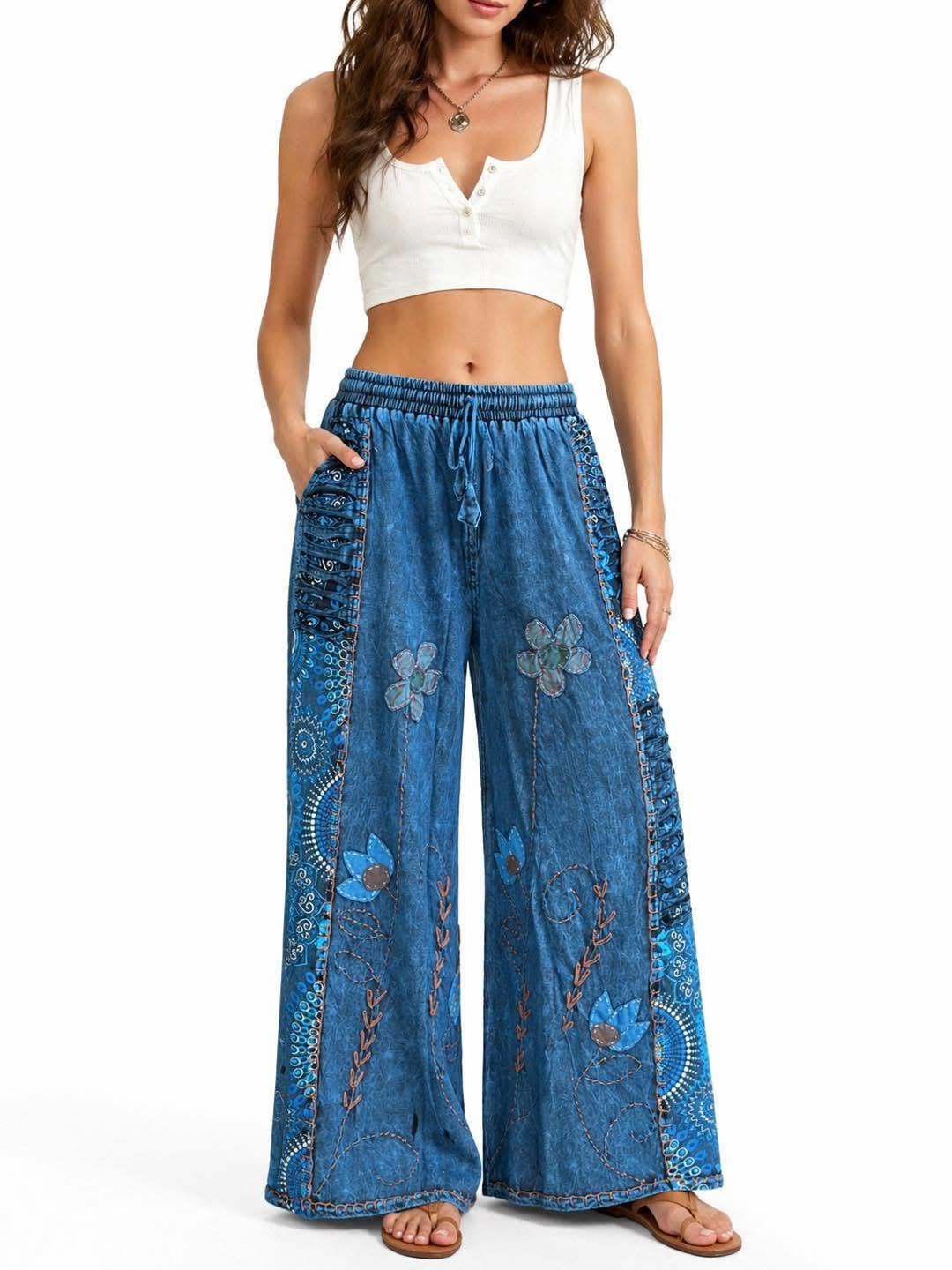 Razor Cut Fleece Lined Plazo Pant