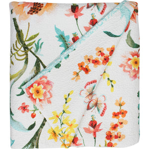 QUILTED THROW 230X250-FRESH FLOWERS