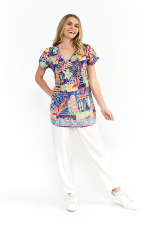 Kayla Cotton Blouse - Tropical Village