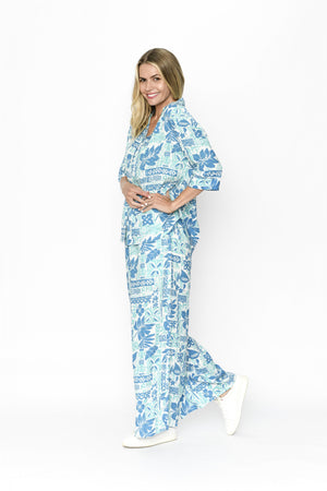 Millie Matching Shirt/Pants Set - Hawaii Aqua