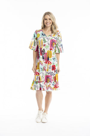 Charli Tassle Tie Dress - Simple Blocks