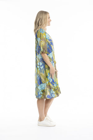 Charli Tassel Tie Dress - Tropical Flowers