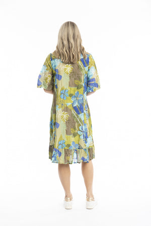 Charli Tassel Tie Dress - Tropical Flowers