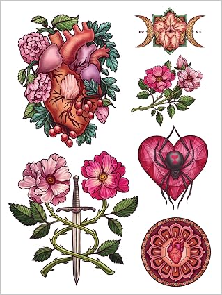 Wild Wisdom Tattoo Stickers With 10 Ritual Cards