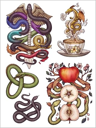 Wild Wisdom Tattoo Stickers With 10 Ritual Cards