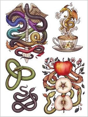 Wild Wisdom Tattoo Stickers With 10 Ritual Cards