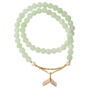 Bracelet Pearl Jade Mother Of Pearl Whale Tail