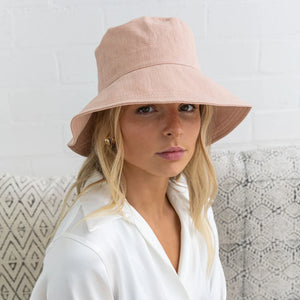 FIFI LINEN BUCKET HAT
