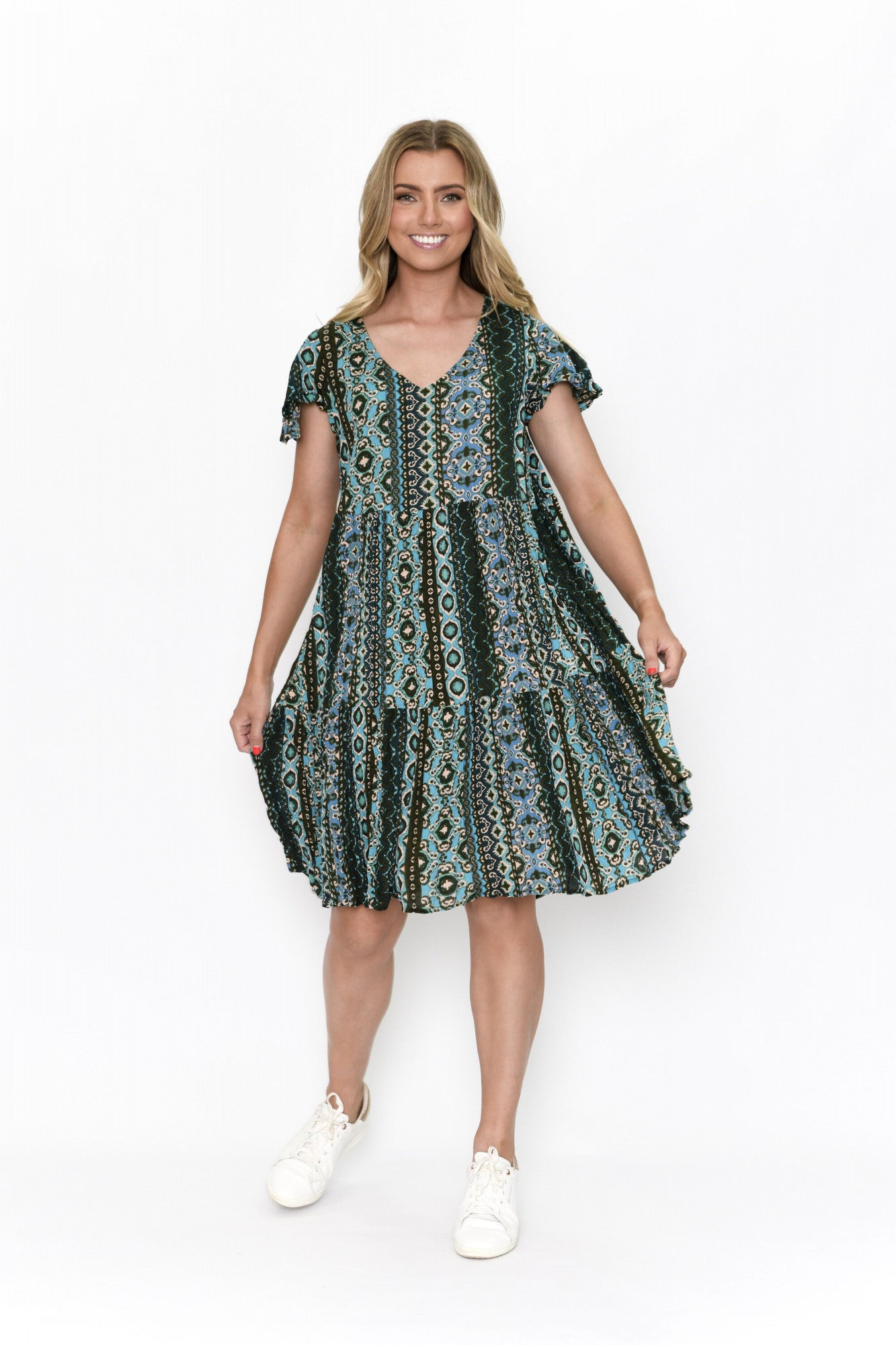 Kimberley Mini Dress V Neck