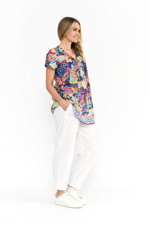 Kayla Cotton Blouse - Tropical Village