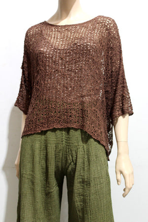 Poncho Pillow Box Knit Top