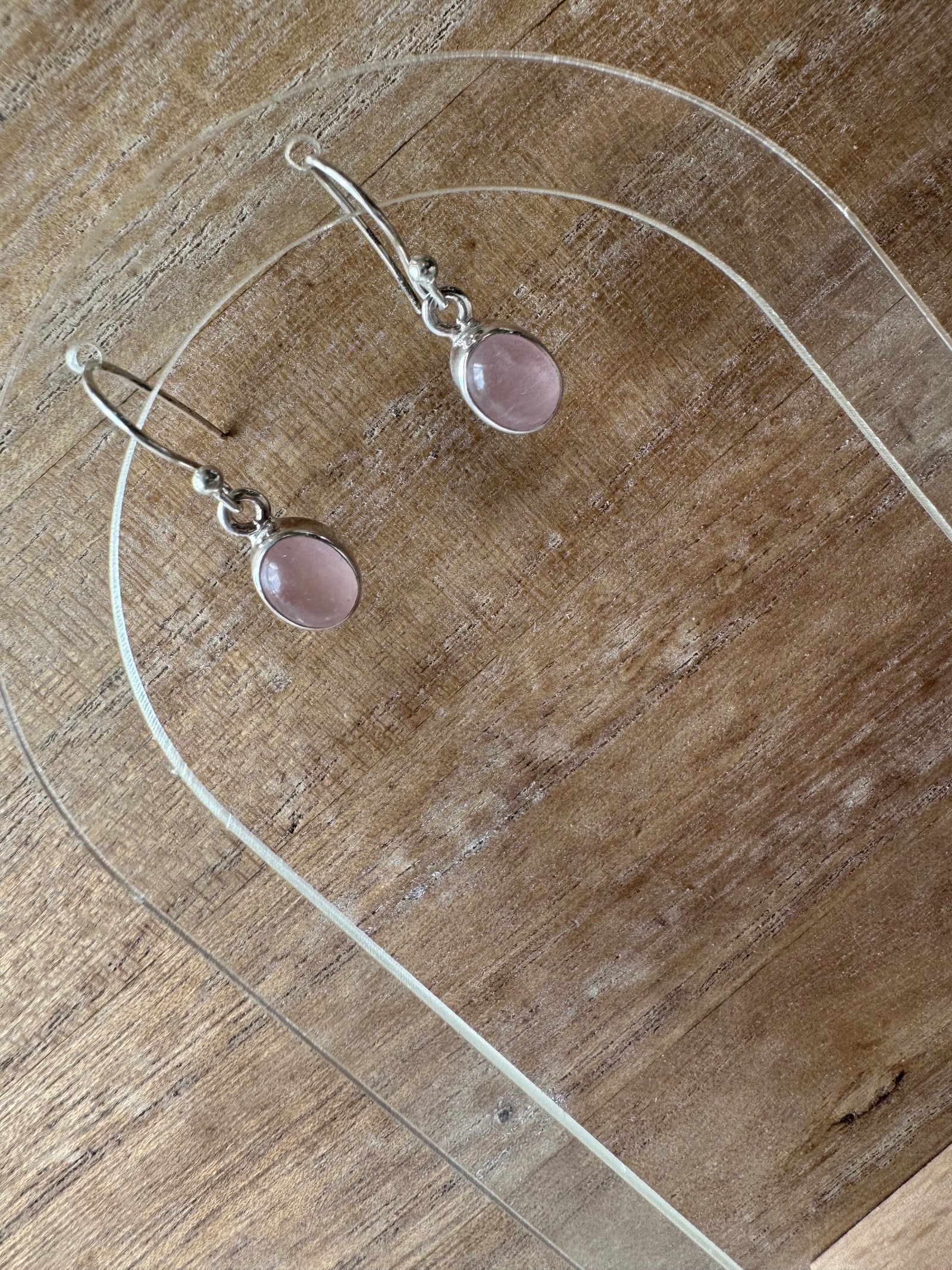 Mini Oval Stone Earrings