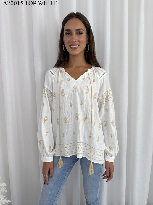 BRIDIE BOHO LONG SLEEVE TOP