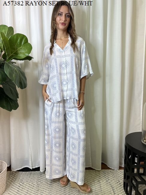 SUNBURST SHIRT AND TOP SET