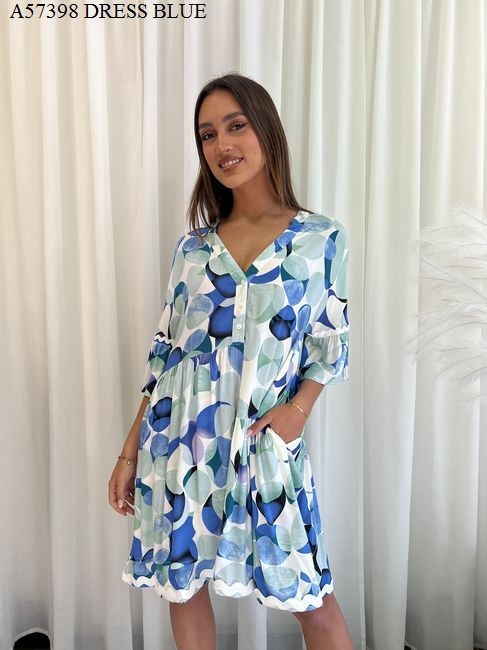 BUBBLES MINI DRESS WITH RICRAC