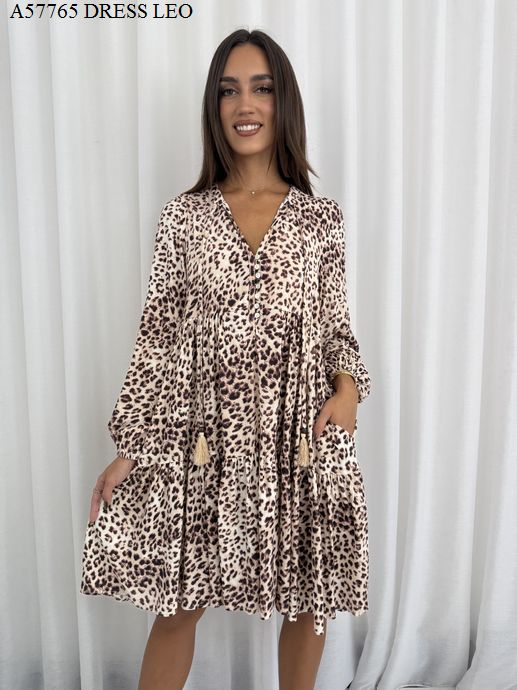 CHEEKY CHETAH PRINT MINI DRESS