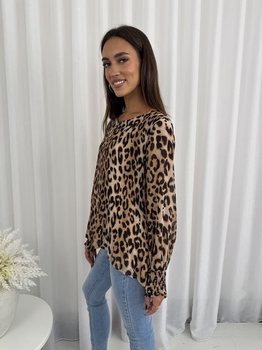 ELAINE CHIFFON HI/LO BLOUSE