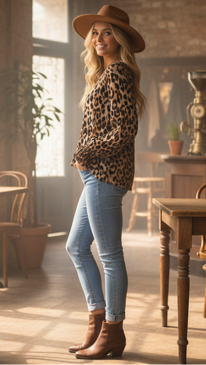#Elaine Chiffon Hi/Lo Blouse
