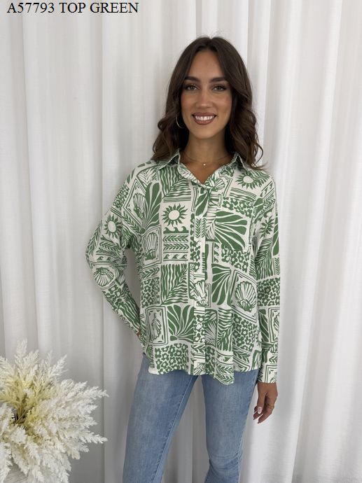 LOST IN GROVES BUTTON UP SHIRT